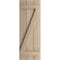 Ekena Millwork Rustic Three Board Joined Board-n-Batten Rough Sawn Faux Wood Shutters w/Z-Board, 16 1/2W x 32H, PR SHUBJZ16X32RSPR - alternate 15